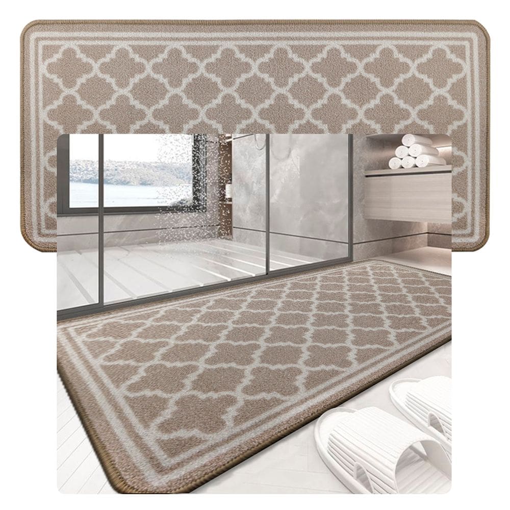 2 Tapete Banheiro Grande Absorvente Antimofo Ca D14 50X100