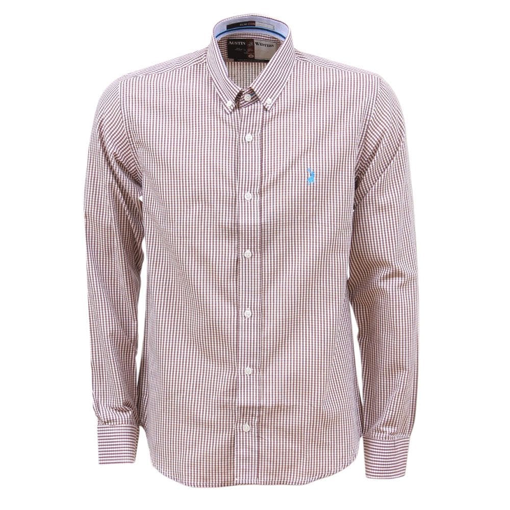 Camisa Masculina Austin Manga Longa Xadrez 34477