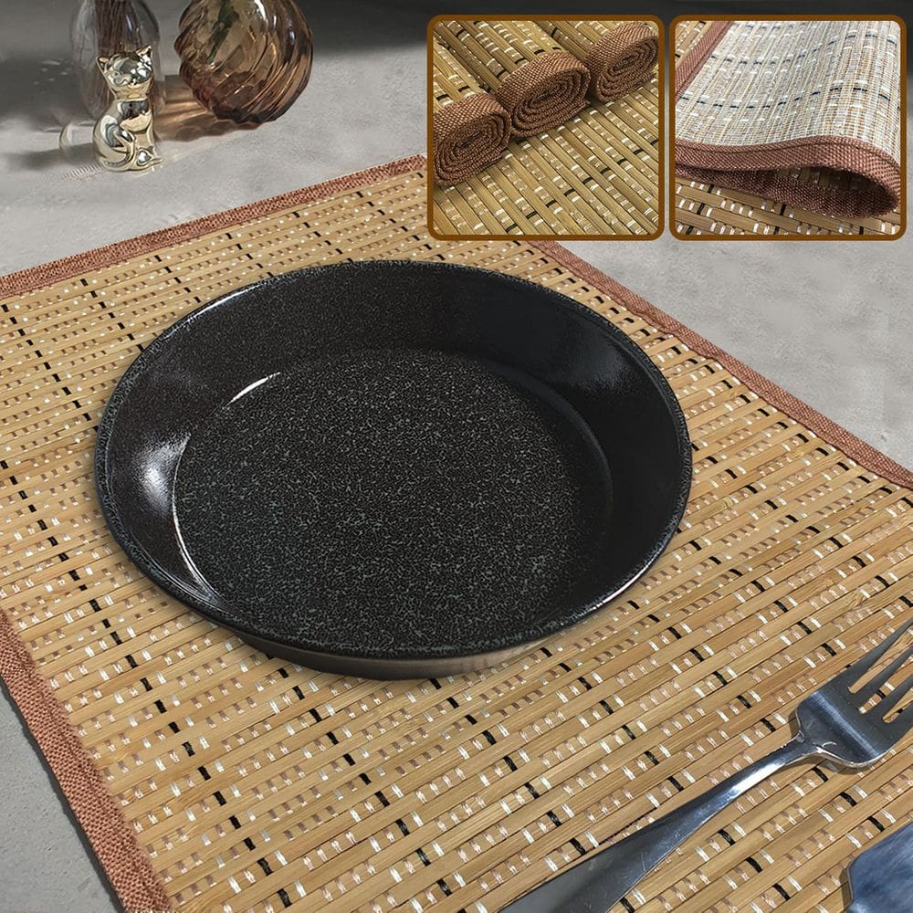 12 Jogo Americano Bambu Premium Acabamento na Borda Bg 30X45