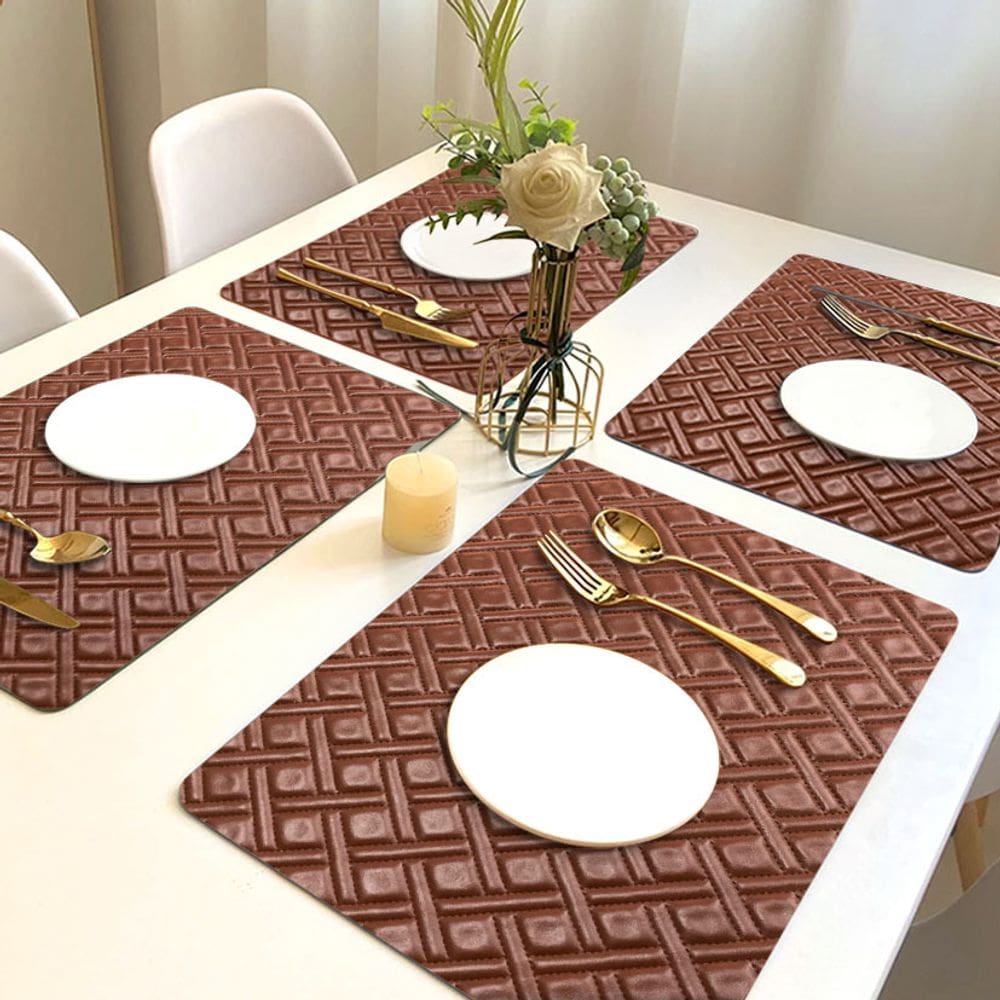 6 Jogo Americano Bag Alto Padrão Impermeável Mr Pvc