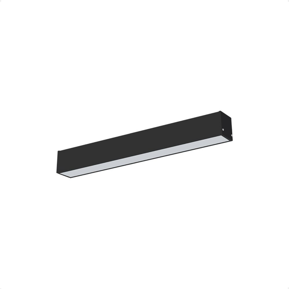 Luminária Sobrepor Taschibra Vetor Led 17W 56cm Bivolt Preta 4000K Luz Neutra