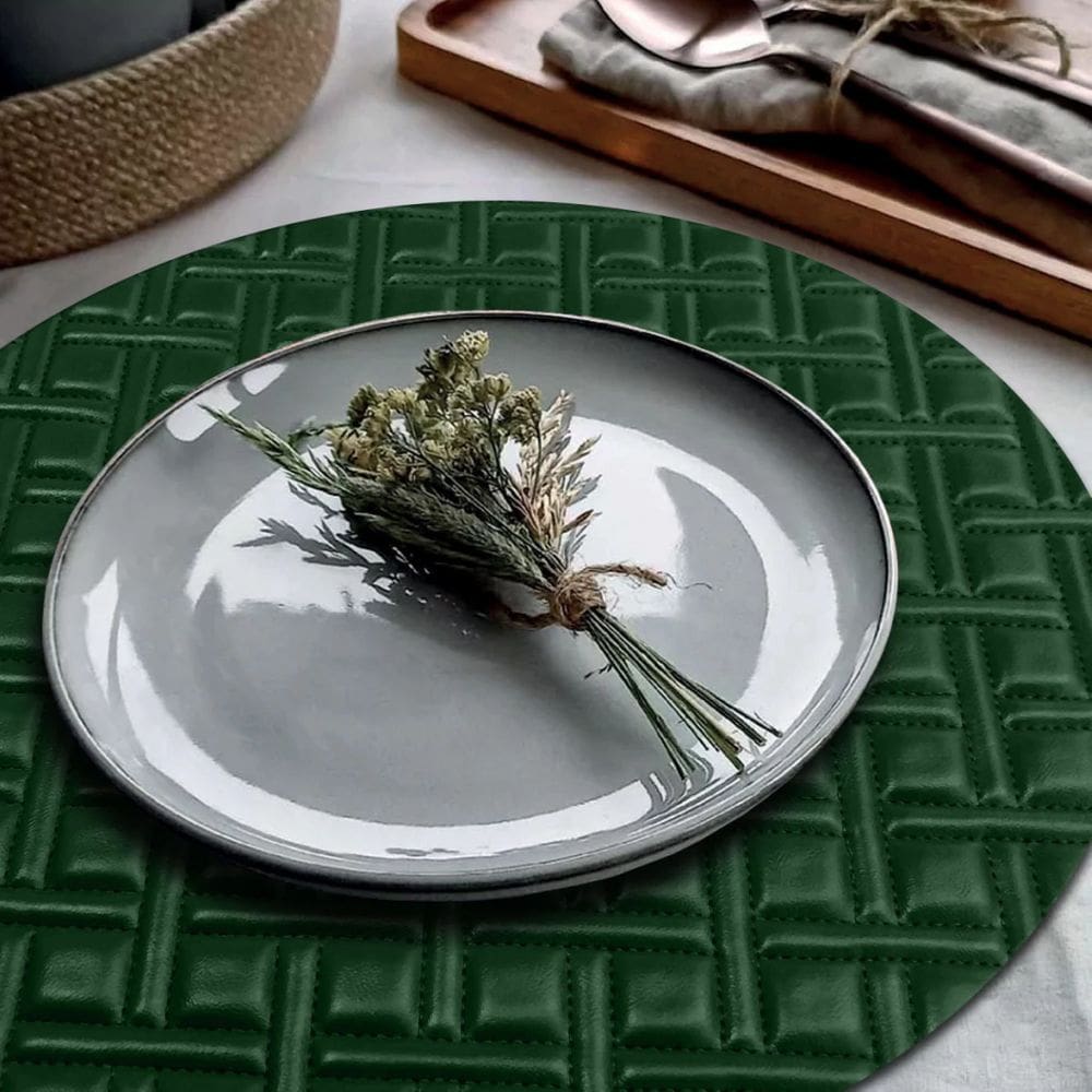 10 Jogo Americano Bag Alto Padrão Impermeável Redondo Vd Pvc