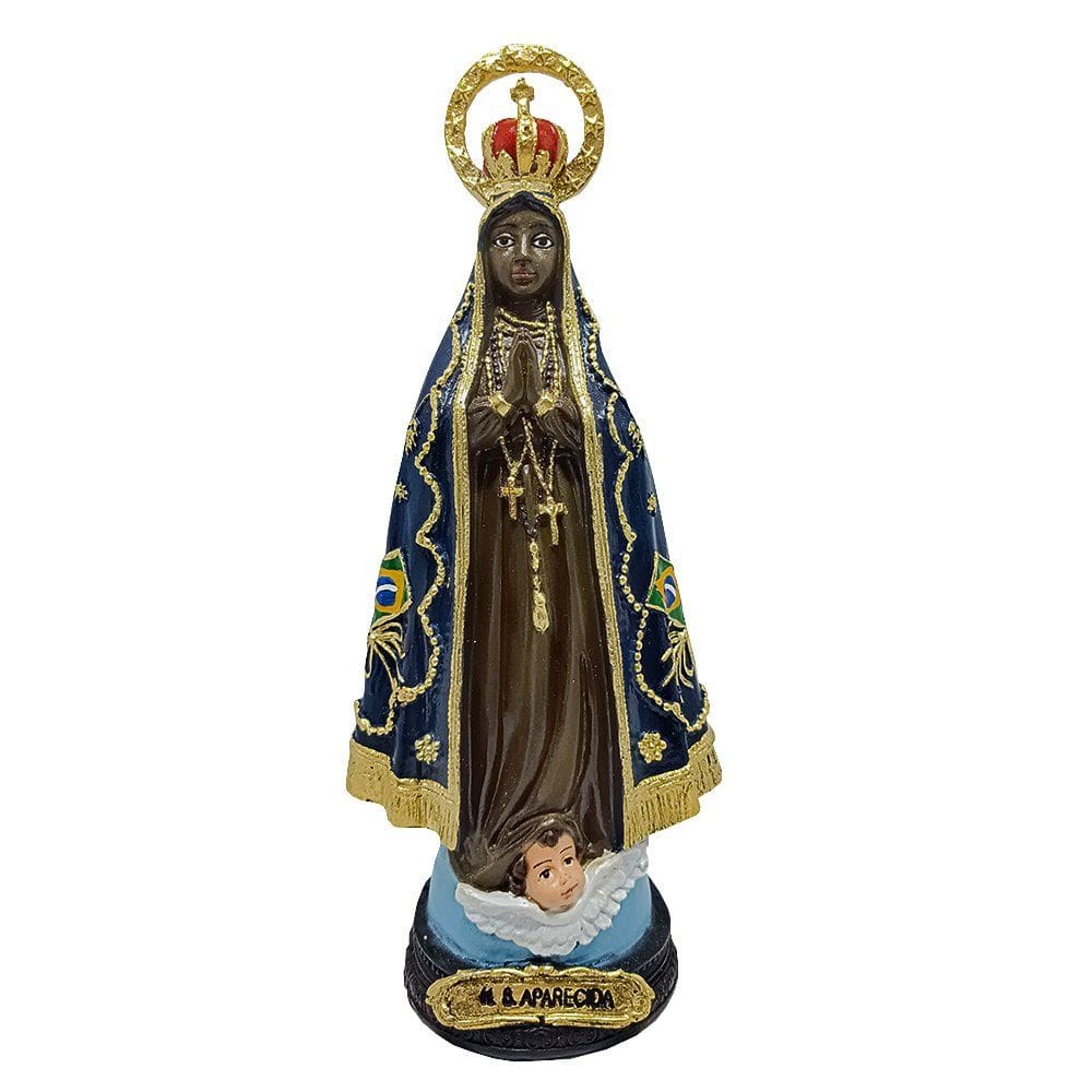 Imagem de Nossa Senhora Aparecida Modelo Italiano de Resina Nacional 22cm