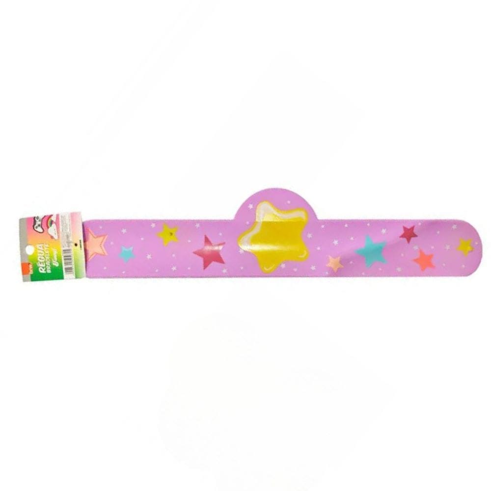 Régua 20cm Silicone Bracelete Bate e Volta Super-Divertido Funny BRW