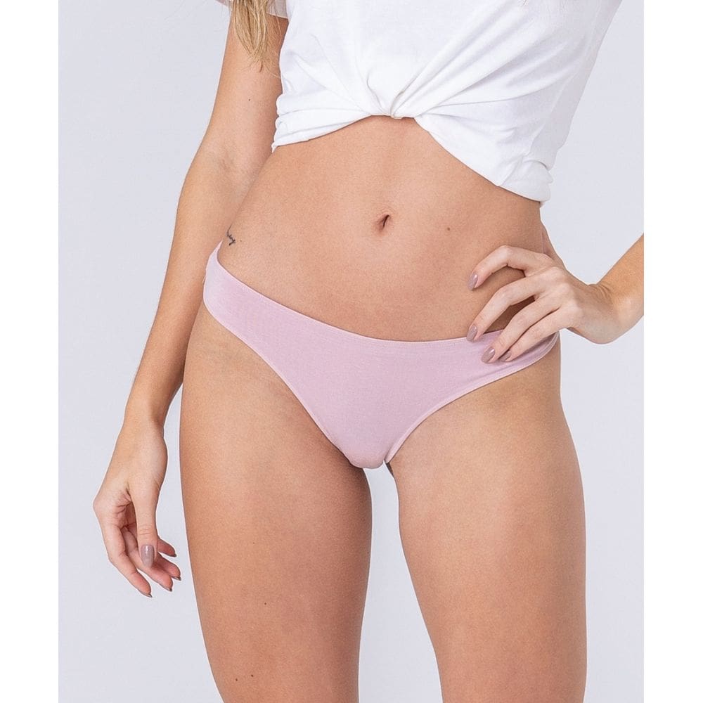 Calcinha de algodão, modelo tanga, lisa, com proteção permanente
