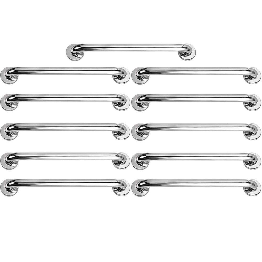 Barra Alça Apoio 50cm Aço Inox Banheiro Kit 11 Uni Segurança Gestante Idoso Cadeirante Box Banheiro Corrimao