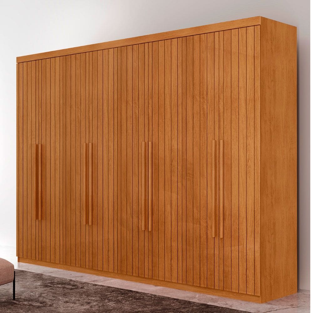Guarda Roupa Casal Marrocos MDF 8 Portas 4 Gavetas Moderna Mobília