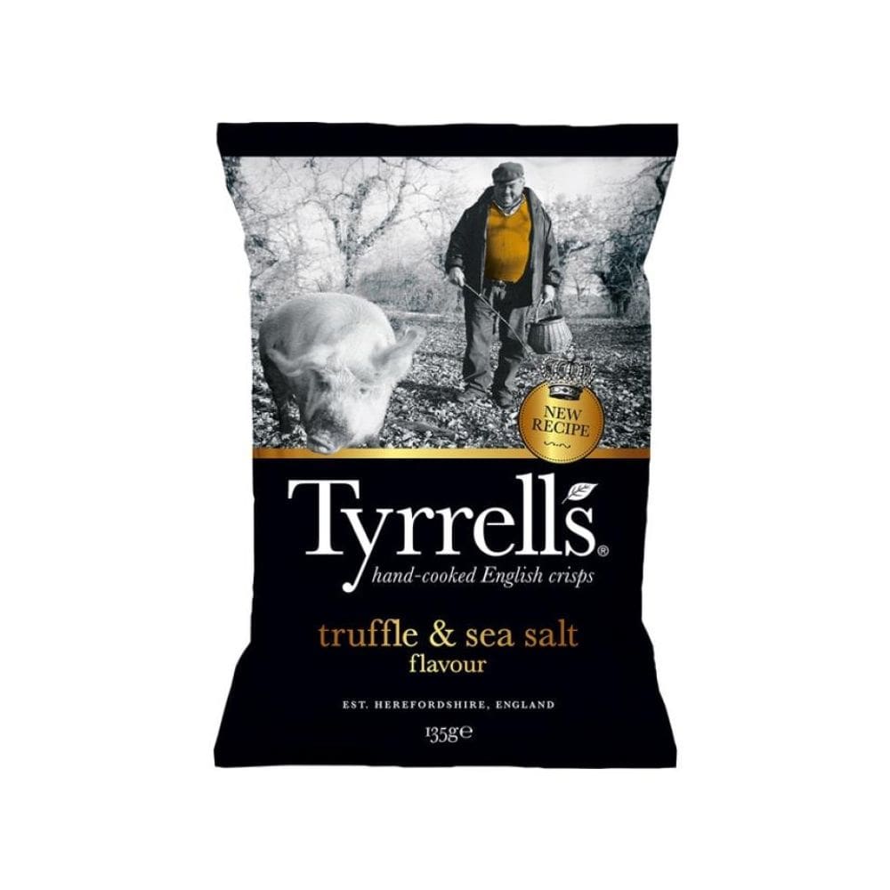 Batata Tyrrells Trufa e Sal Marinho 135g - Importado Europa