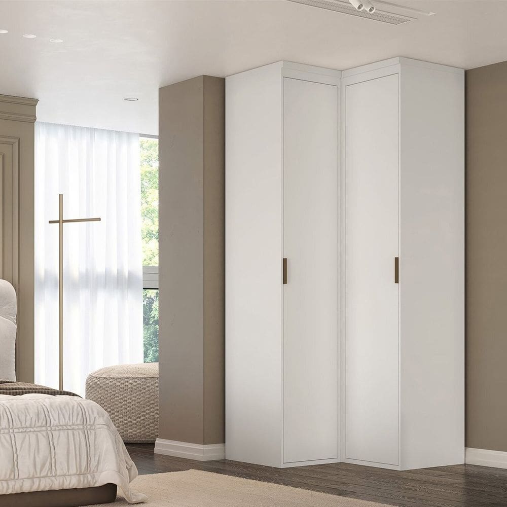 Guarda-roupa de Canto Spacios 2 Portas Branco