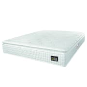 Colchão Casal Queen Espuma D45 Lazio Pillow Top 158x198x24cm Branco Hellen - Suporta Até 150 Kg Por Pessoa