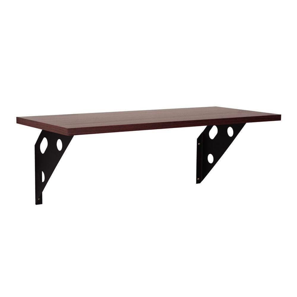 Prateleira Elite Em Madeira Pinus Com Acabamento Tabaco Borda Em Pvc E Suporte Metalico 400x250x15
