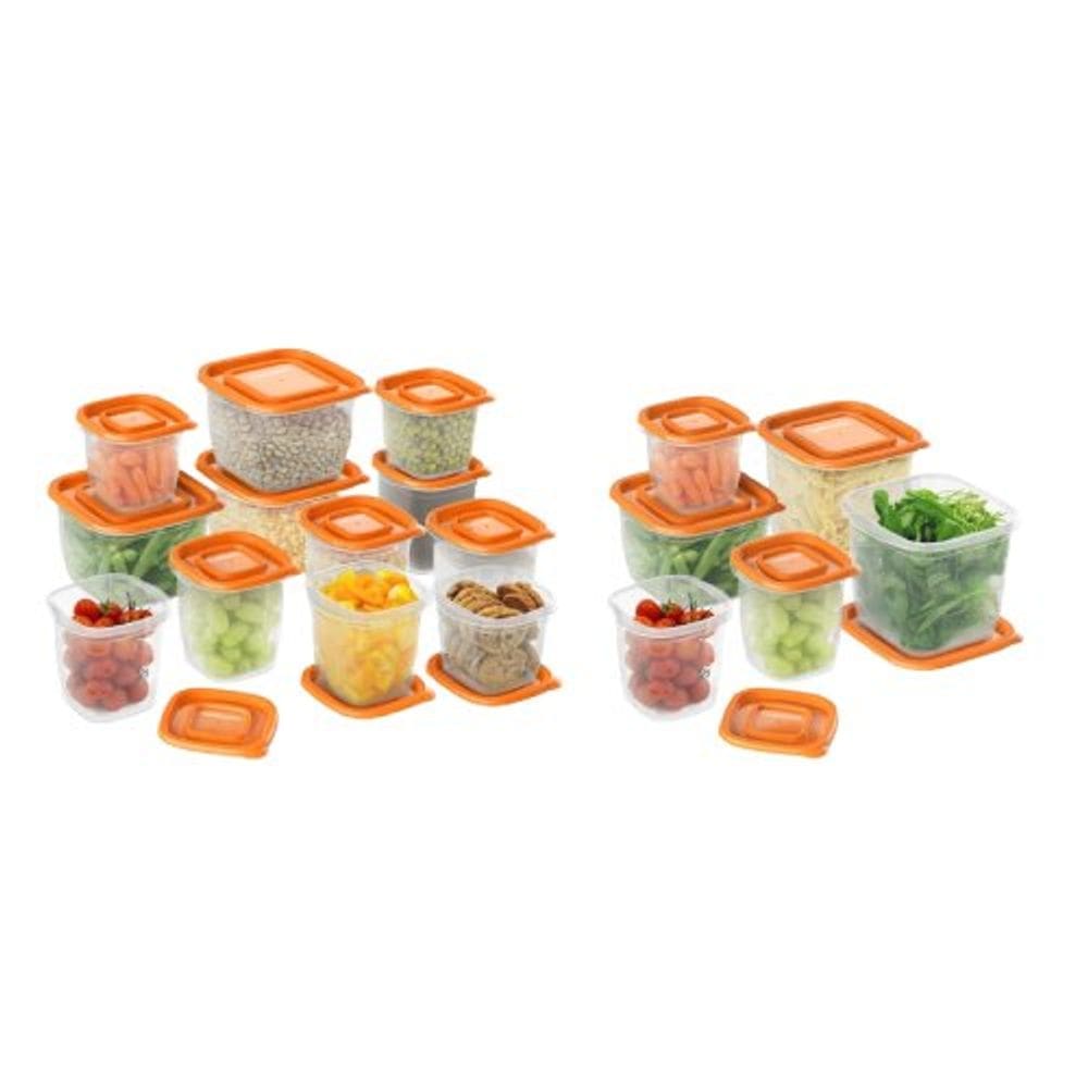 Conjunto de Potes de Plástico Laranja 18 Unidades Continental