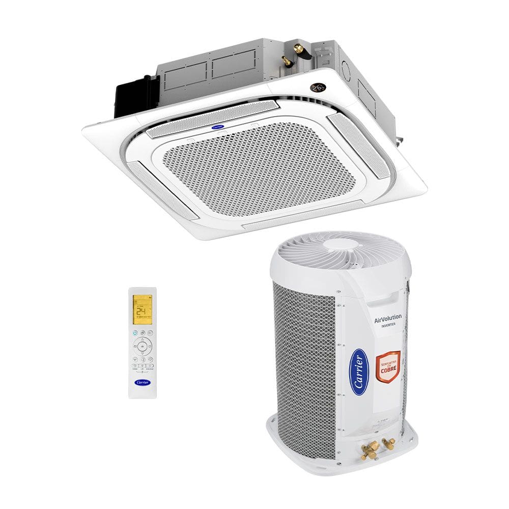 Ar Condicionado Split Cassete Inverter R-32 Carrier Connect 24000 Btus Frio 220V Monofásico 40KVQD24C5