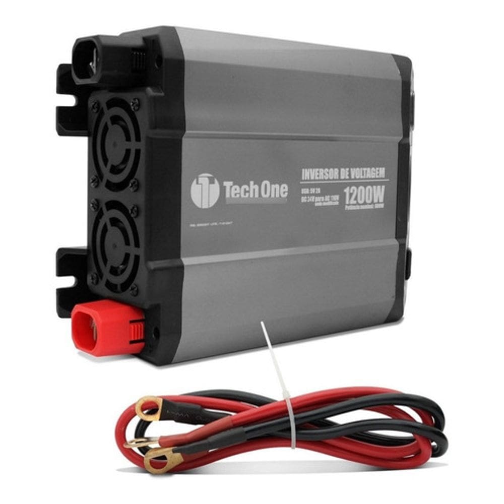 Inversor De Tensão 1200W 12v P/ 110V/220V Conversor de energia Entrada Usb Tech One