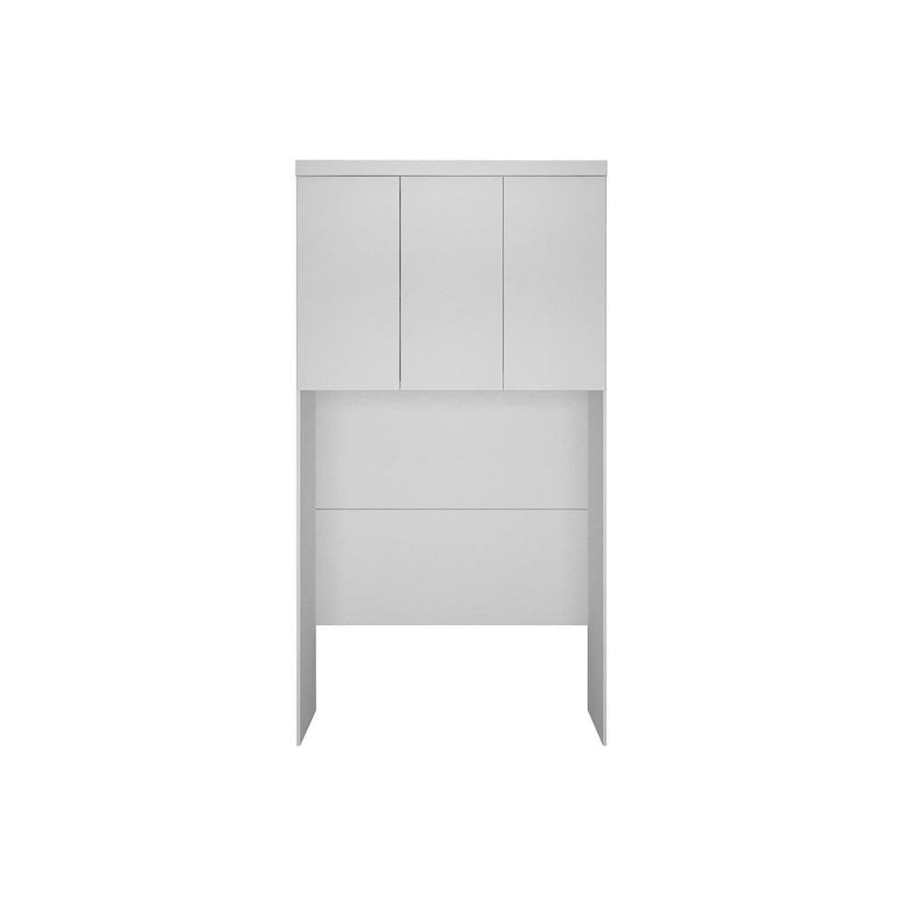 Armário Ponte Modulado Aéreo Solteiro Rizon c/ 3 Portas cor Branco - Novo Horizonte