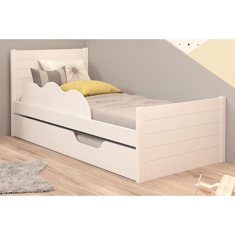 Cama Solteiro Elza c/ Auxiliar Branco - Cimol