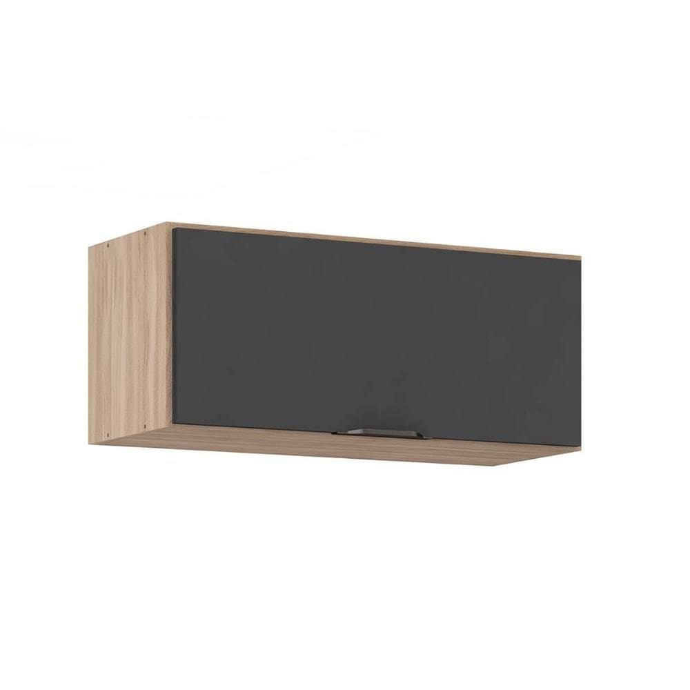 Armário Aéreo Cozinha Modulado Firenze 1 Porta 70cm Avena/Grafito - Demóbile