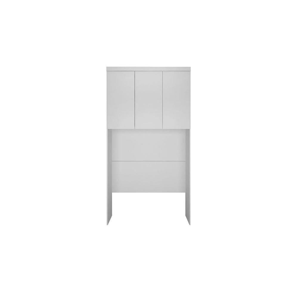 Modulado de Quarto Armário Ponte Aéreo Solteiro Rizon/Linea c/ 3 Portas Branco - Novo Horizonte