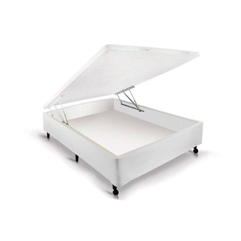 Cama Box Baú Casal Courano White New (138x188x35) - Castor