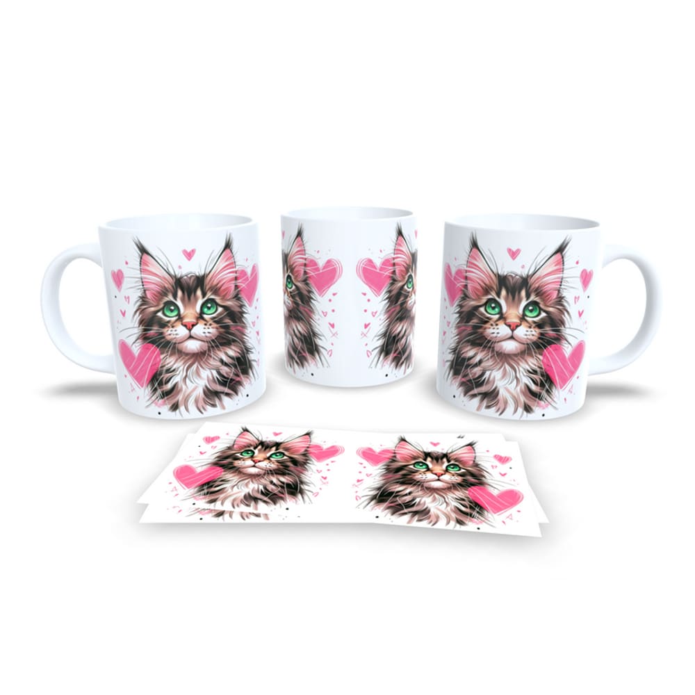 Caneca Cerâmica Personalizada Gato / Gatinho Maine Coon - Modelo 785283