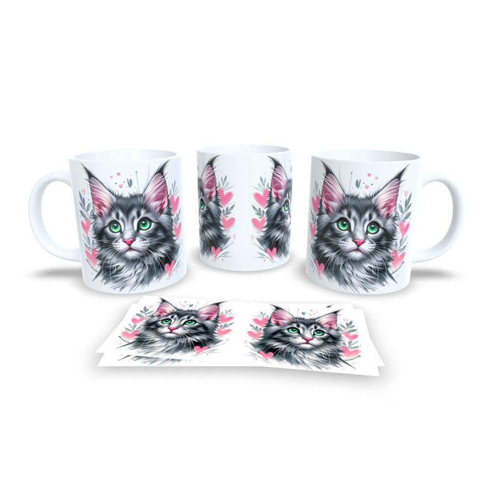 Caneca Cerâmica Personalizada Gato / Gatinho Maine Coon - Modelo 785285