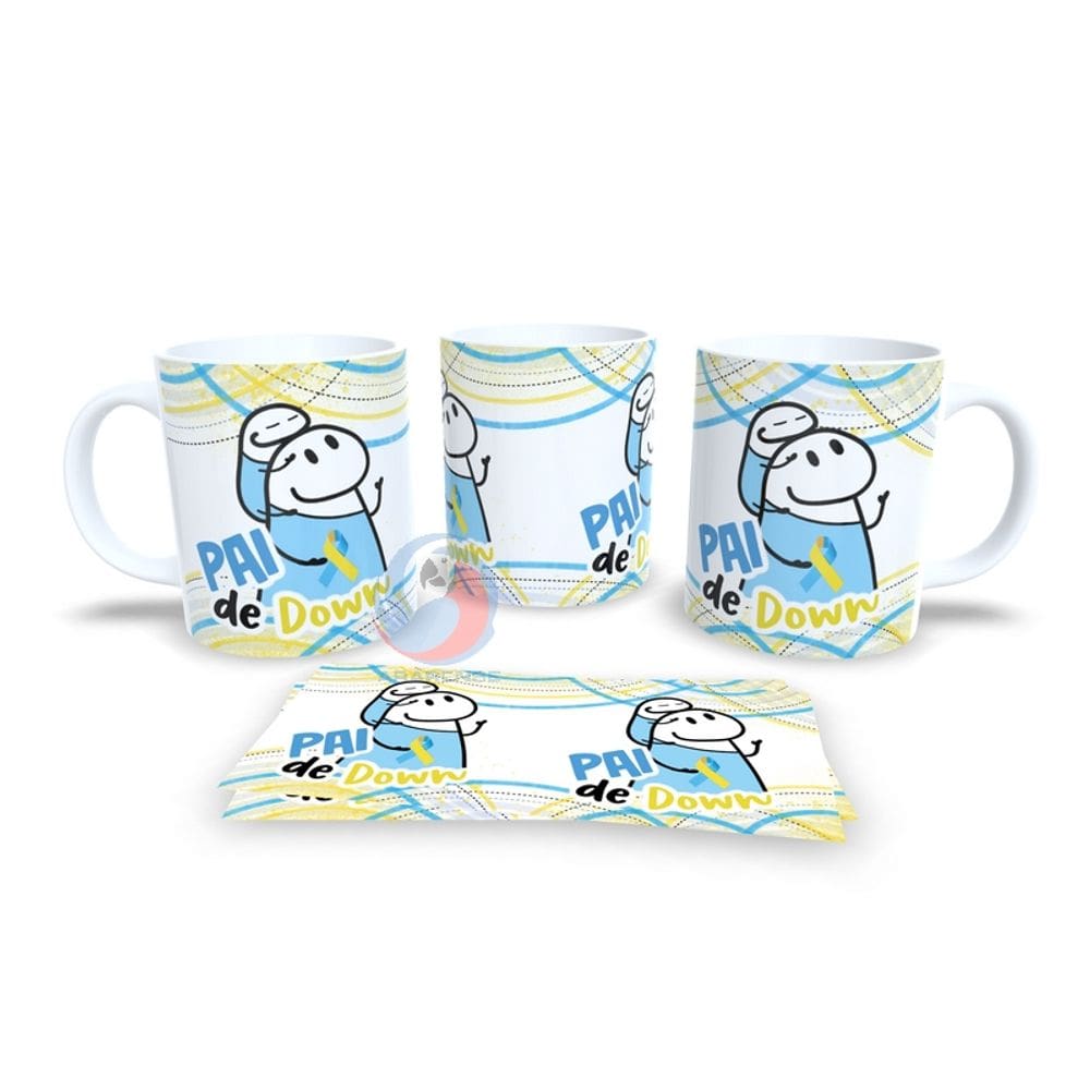 Caneca Cerâmica Personalizada Pai Síndrome de Down - Modelo 785224