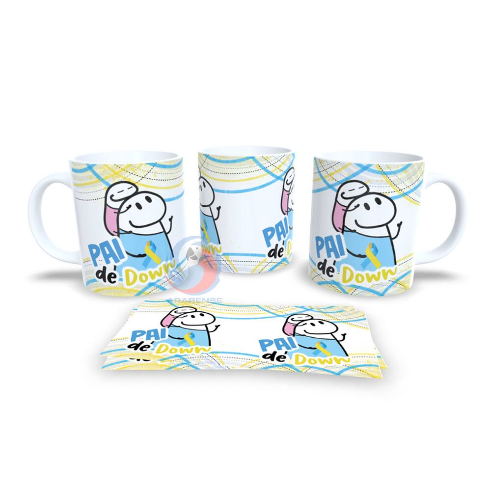 Caneca Cerâmica Personalizada Pai Síndrome de Down - Modelo 785222