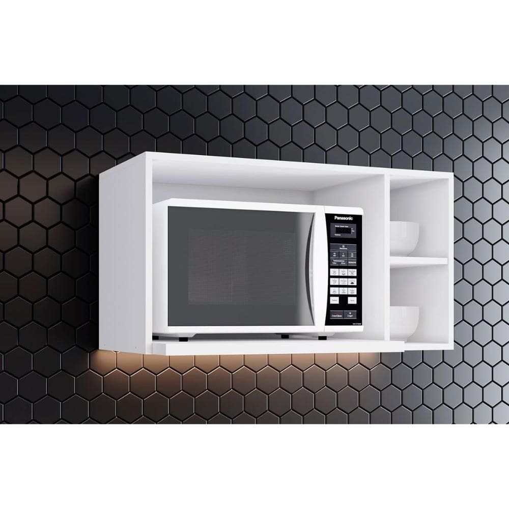Módulo Cozinha Henn Americana Suporte Nicho p/Microondas 80x44cm Branco-Henn