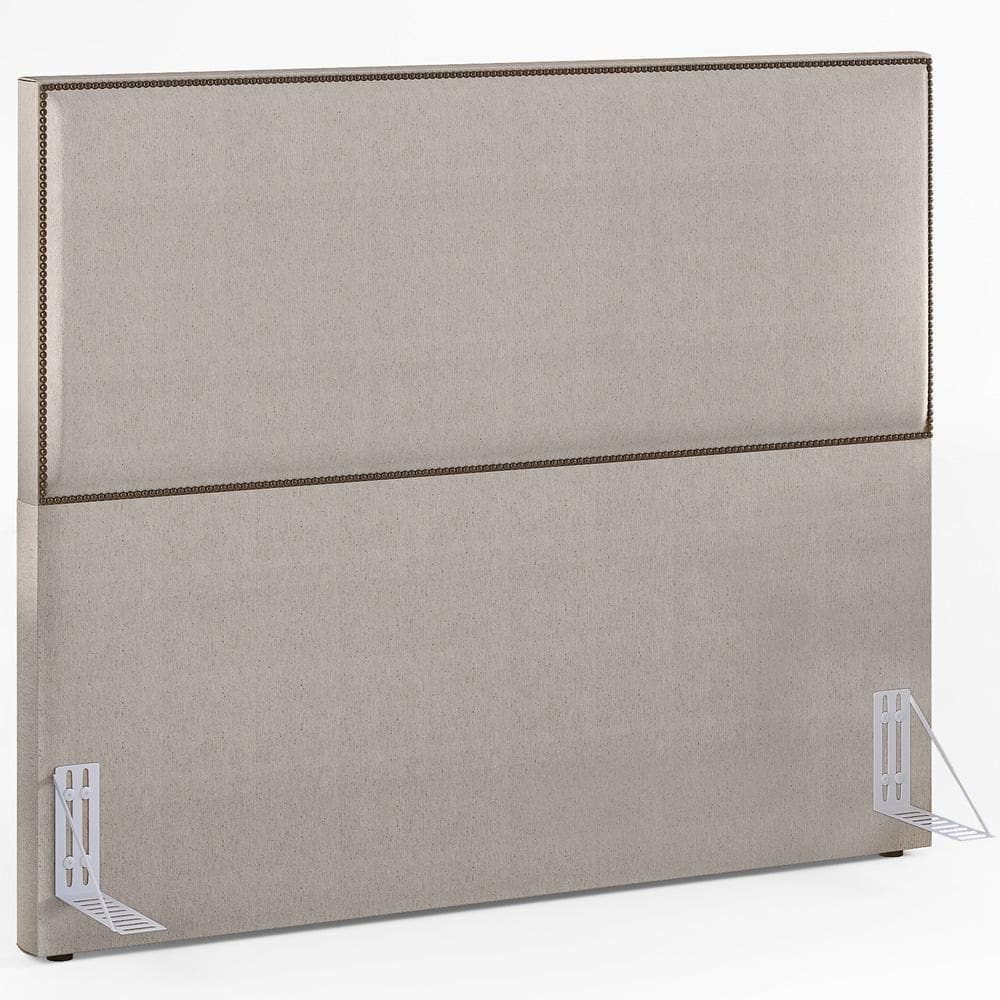 Cabeceira Cama Box Casal Com Tachas 140 Cm Linho Bege
