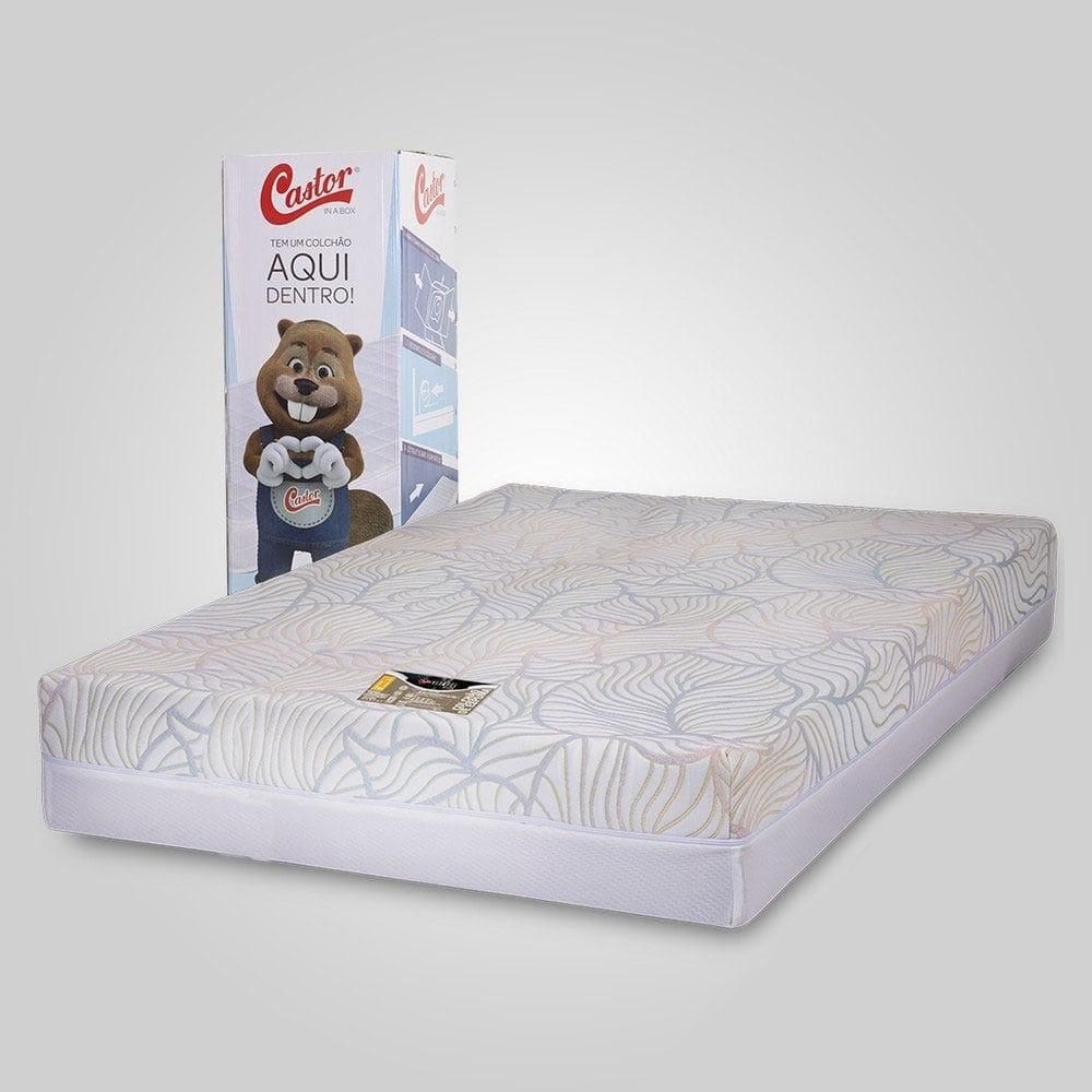 Colchão Castor Queen na Caixa Vitagel Space Double Face D33 158x198x24cm