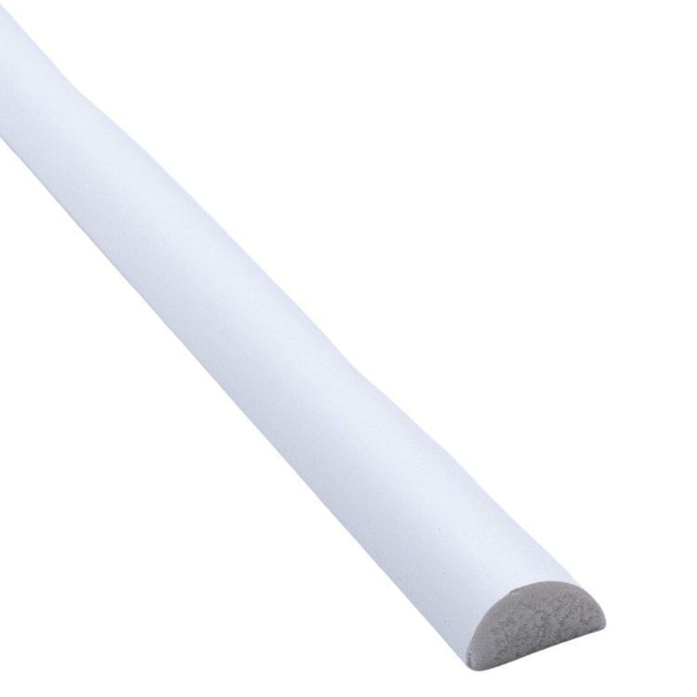Kit com 30 Barras Rodameio de Poliestireno 1,5cm X 8mm Liso 72m Branco