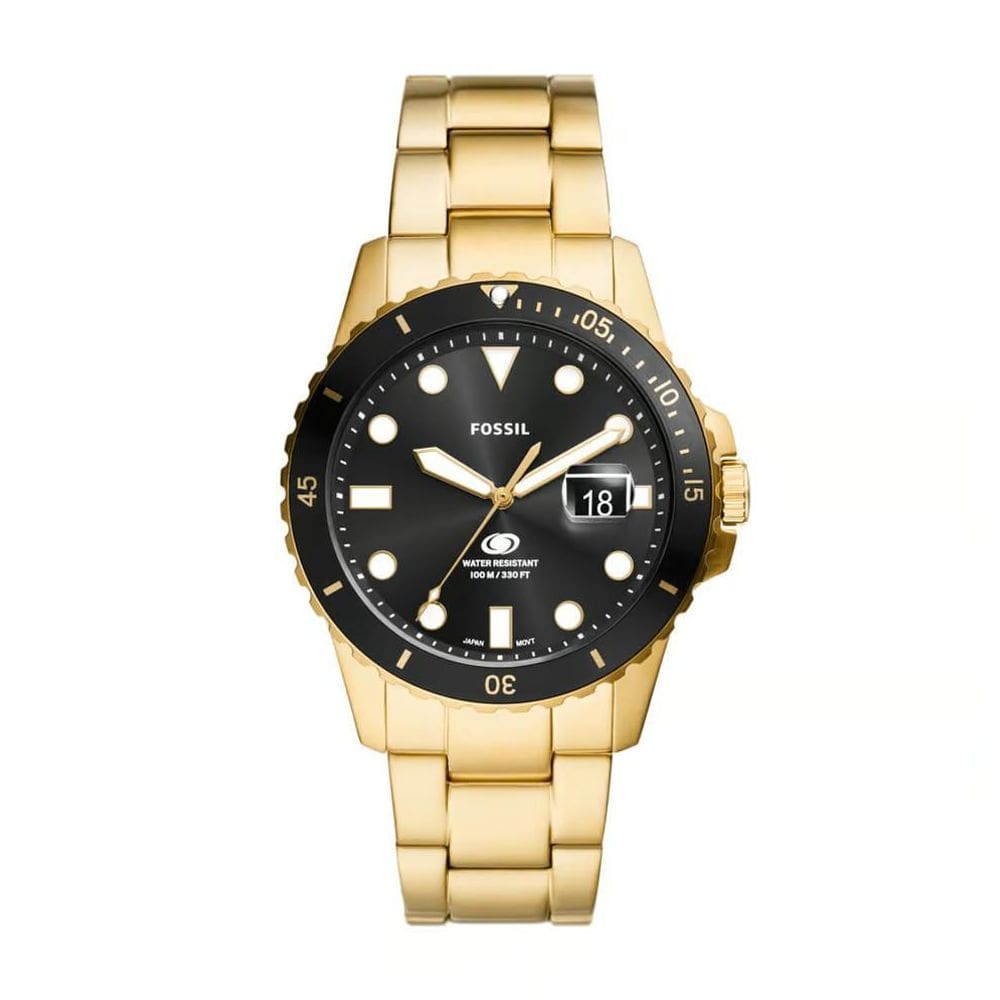 Relógio Fossil Masculino Fossil Blue Dourado - FS6035/1DN