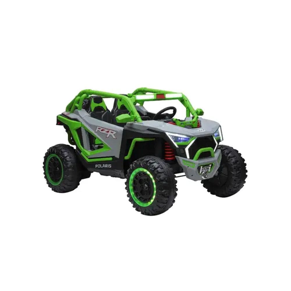 Carro Elétrico Infantil Jipe Off Road 4X4 Utv Compacto Verde Com Controle Remoto