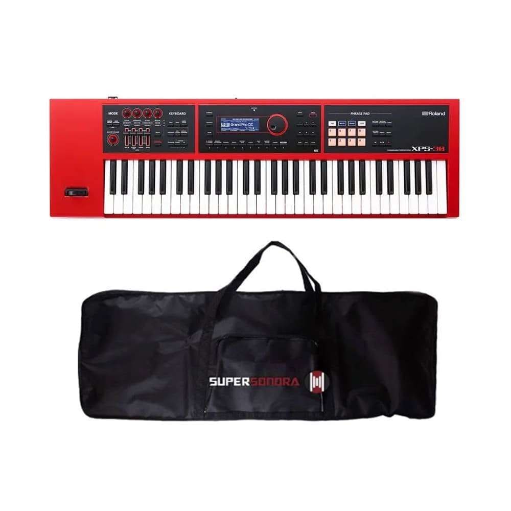 Teclado Sintetizador Roland Profissional XPS-30 Vermelho - 61 Teclas + Capa