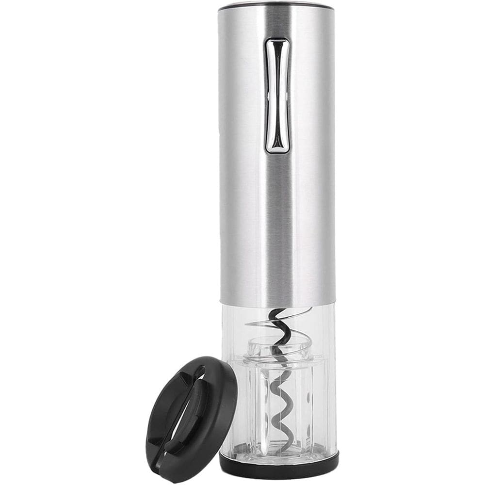 Abridor De Vinho Elétrico De Plástico E Inox Com Luz De Led