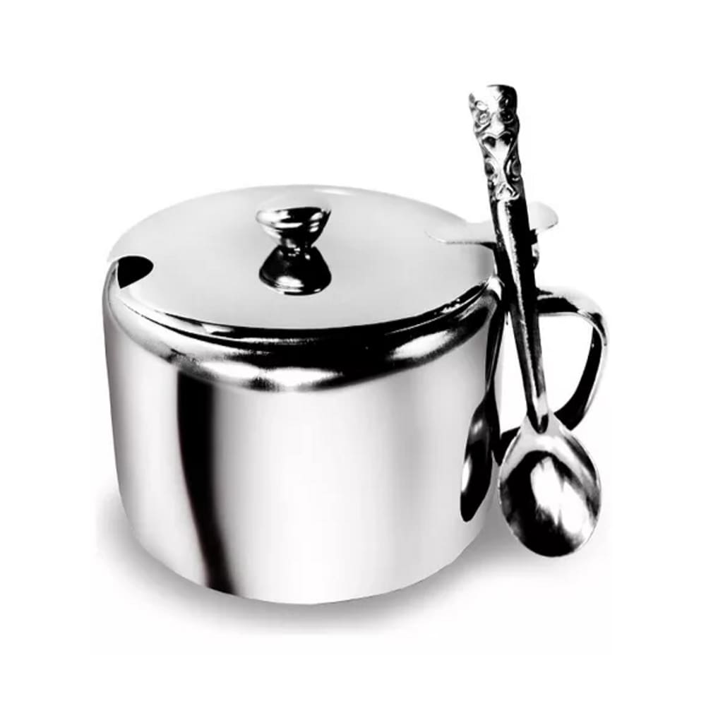Açucareiro Inox Com Colher C/ Capacidade De 250Ml - Ad