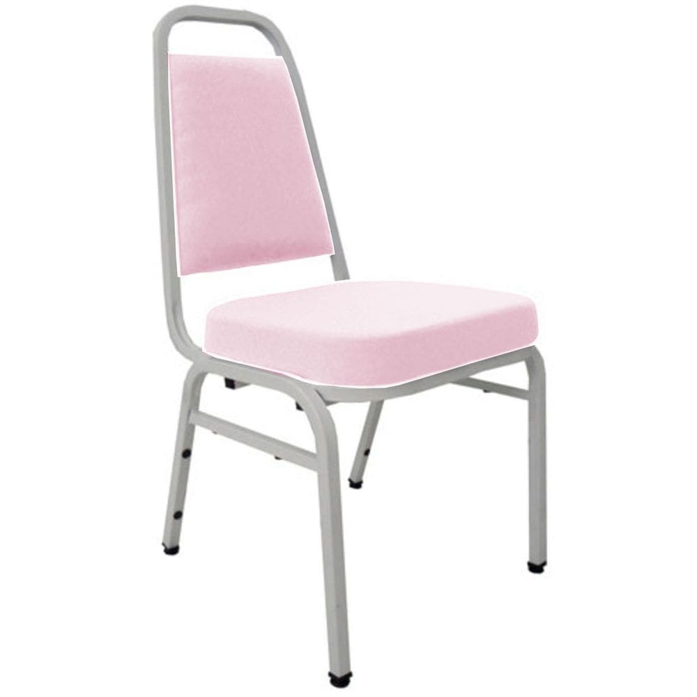 Cadeira Empilhável para Auditórios Linha Hotel Plus Rosa