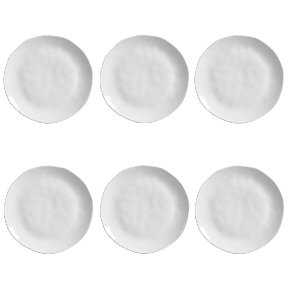 Conjunto de Pratos Rasos 06 Peças Orgânico New White Porto Brasil