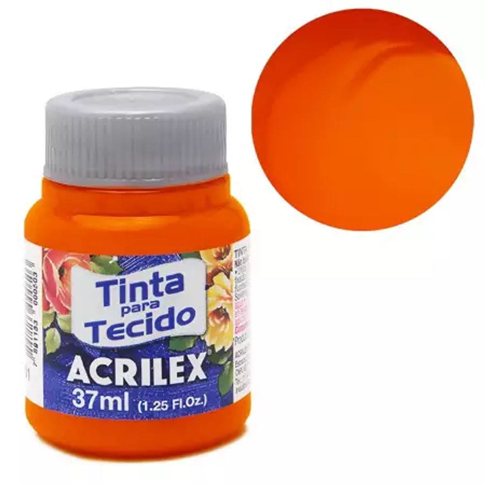 Tinta Acrilex Tecido Rf 4140 Cor 517 Laranja