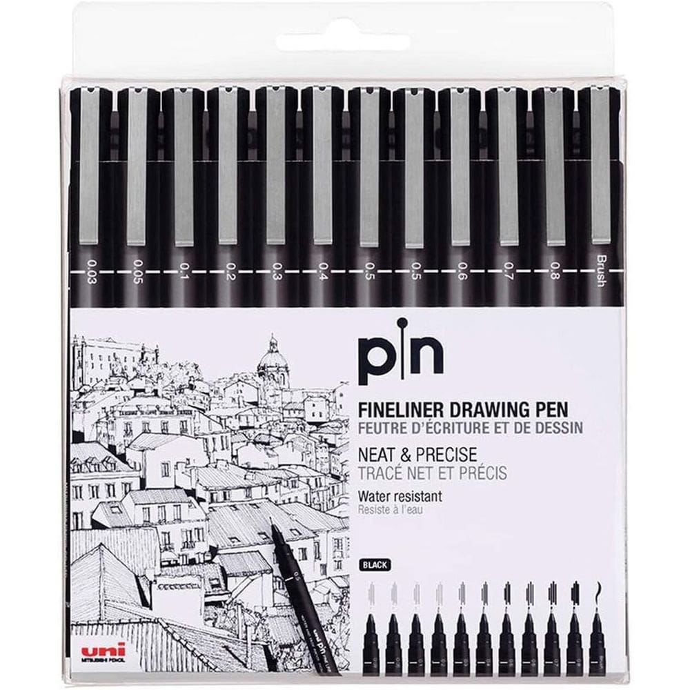 Caneta Nanquim Uni Pin Estojo Uniball