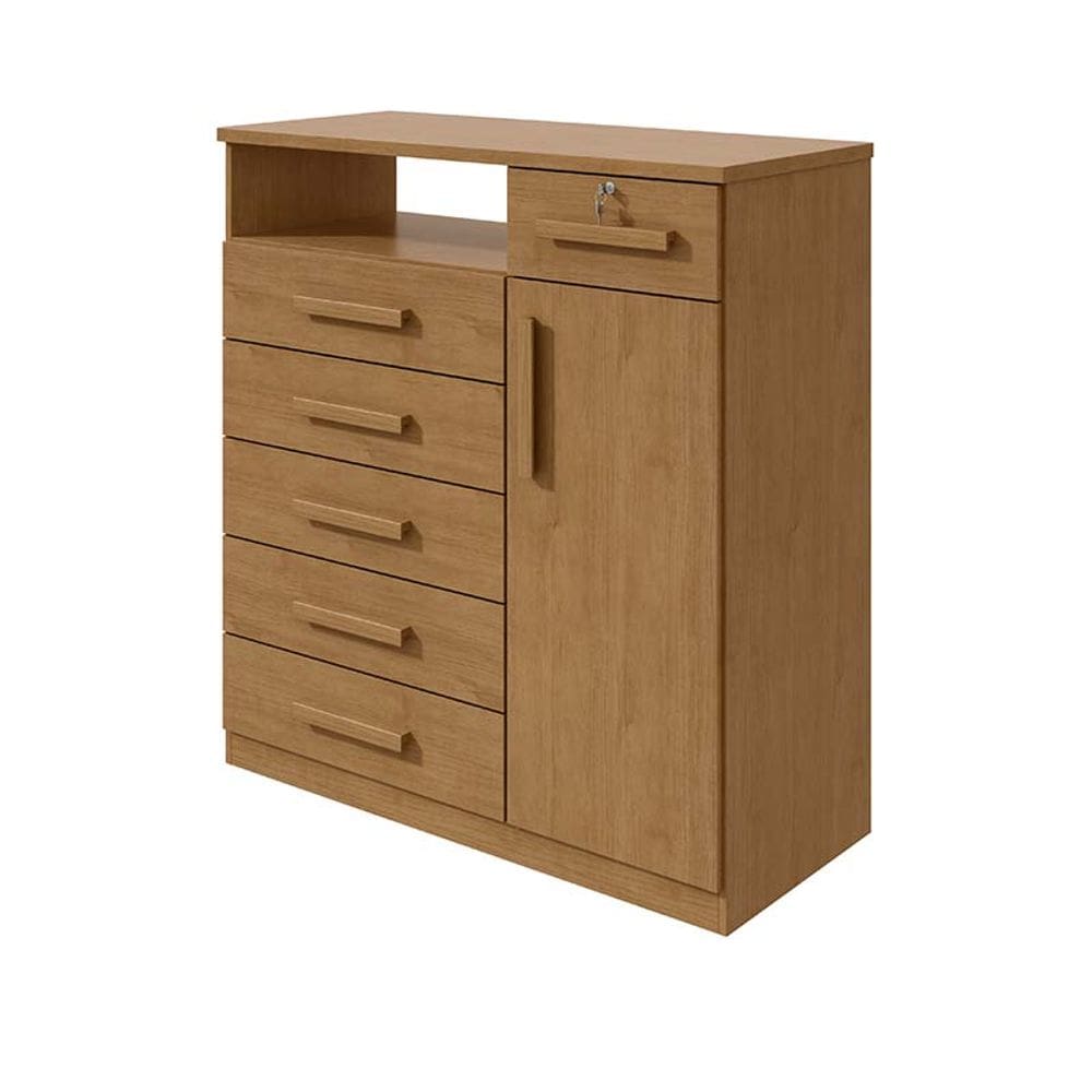 Cômoda 6 Gavetas Da Vinci lopas Amêndoa Clean