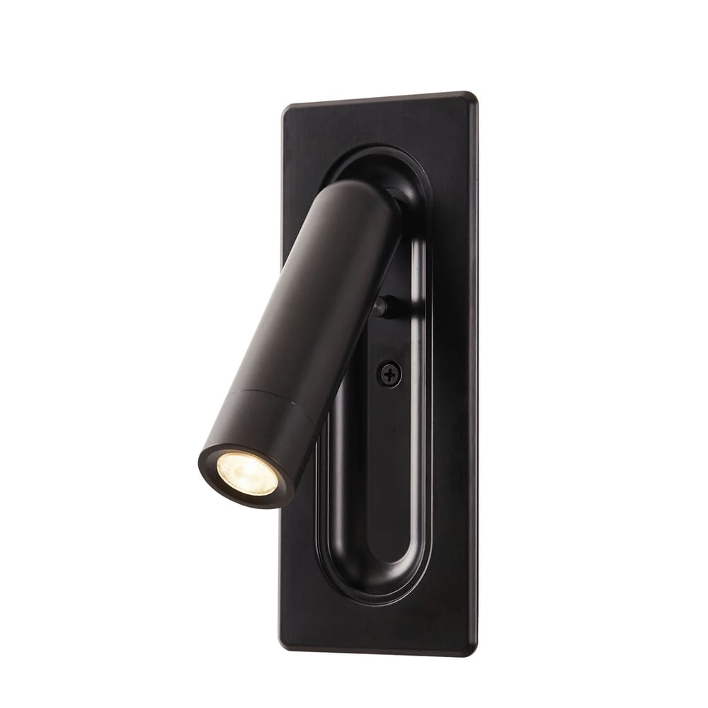 Luminária de Leitura de Embutir Preto Led 3000K 3W DS8332 Delis