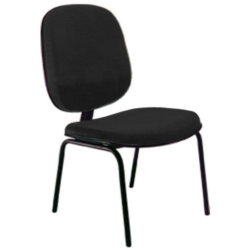 Cadeira Diretor Fixa para Escritório Linha Uno Preto