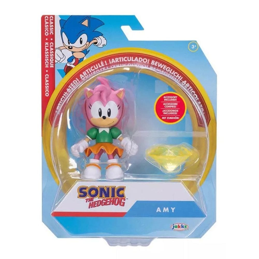 Sonic The Hedgehodg Boneco Articulado C/ Acessorio - AMY - Sunny