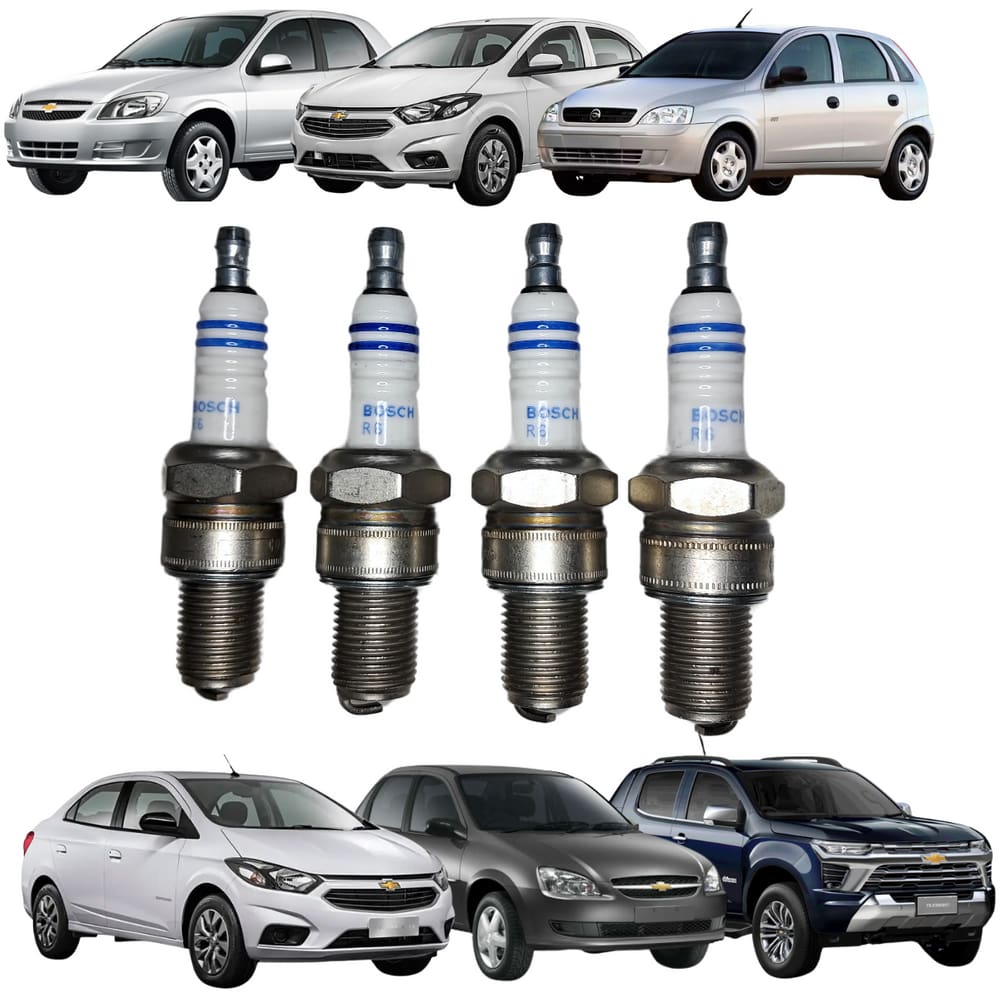 Vela De Ignição Bosch Chevrolet Celta 1.0 Flex 2006 a 2008