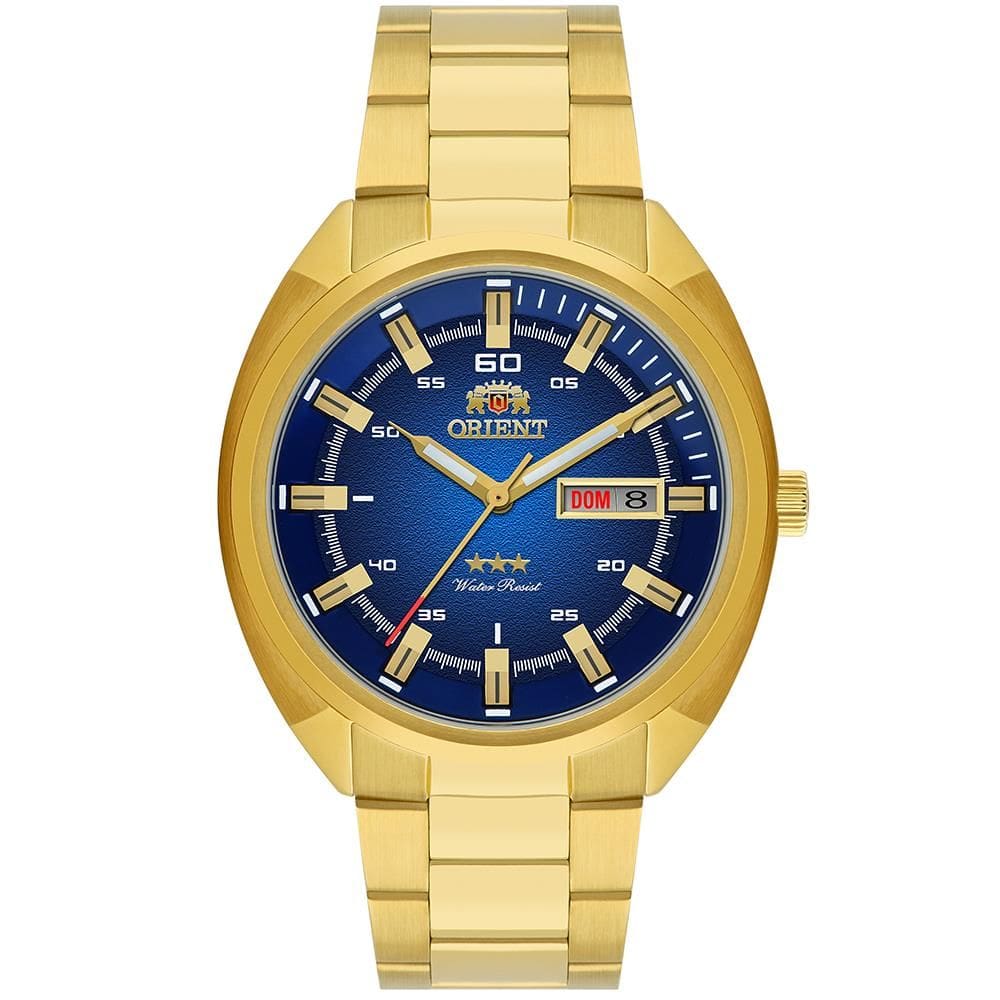 Relógio Orient Masculino Ref: Nh3gg006 D1kx Automático Dourado