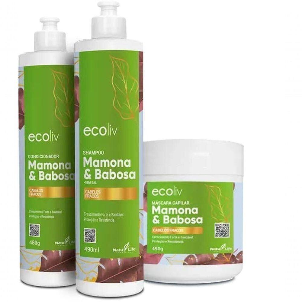 Kit Mamona Com Babosa - Natulife - 3 Pç