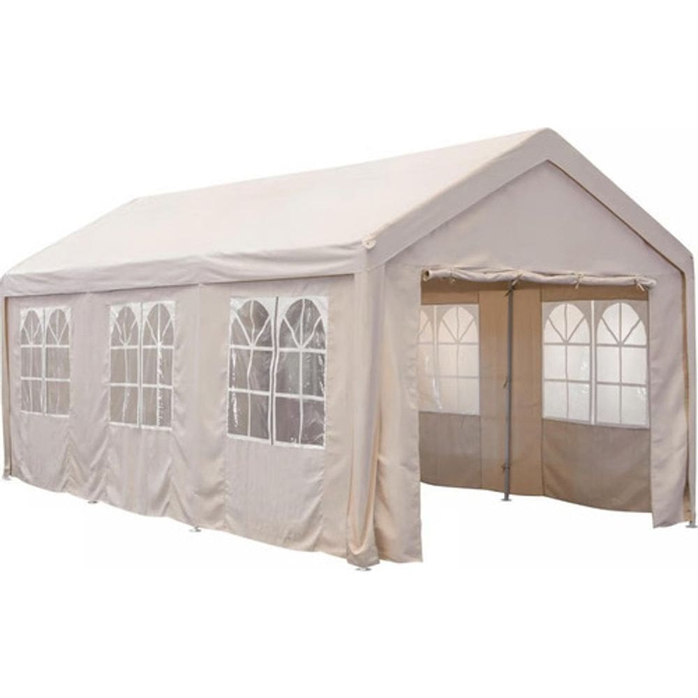 Gazebo Pergolado Em Aço E Poliester 8x4m Jardim - Jhc