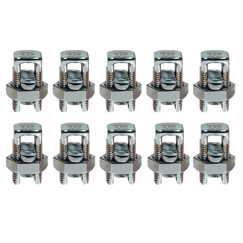 Kit 10 Conector Parafuso Fendido Cabos Fios 95mm Split Bolt