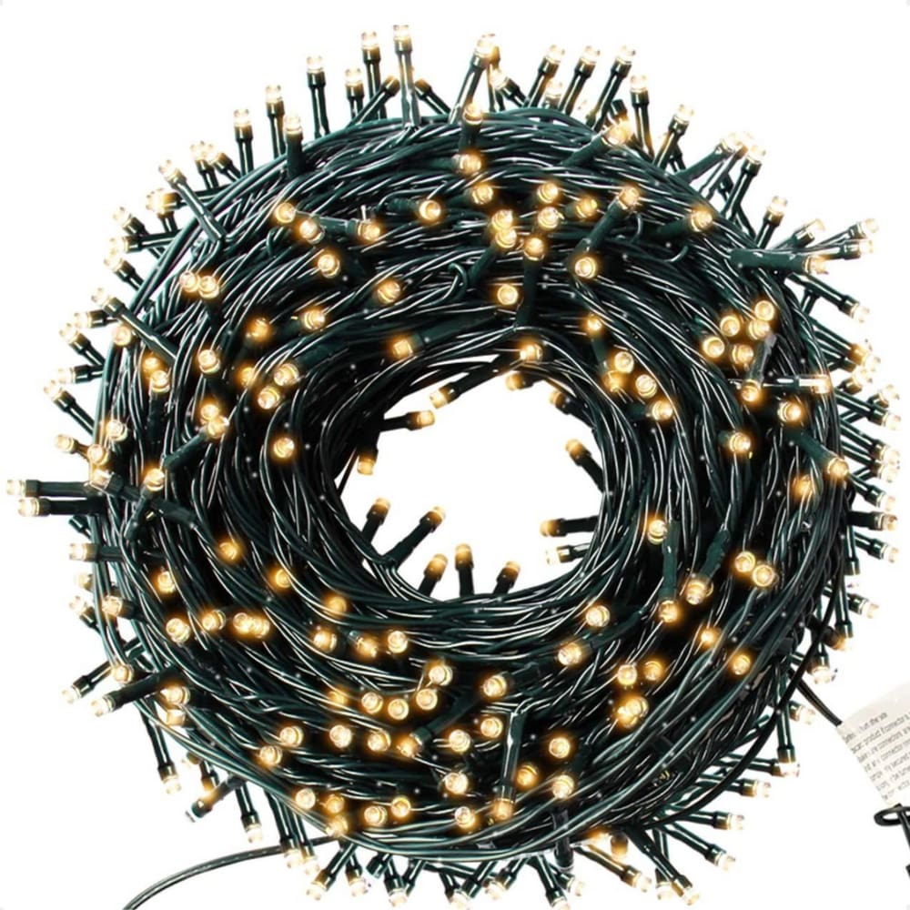 5 Cordão Luminoso Led Pisca Pisca 8 Funções 200 Leds Taschibra 220V Colorida